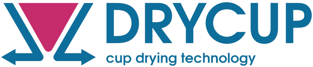 DRYCUP logo, Drogen van herbruikbare bekers, CYAGO, Oplossingen voor drogen en afblazen