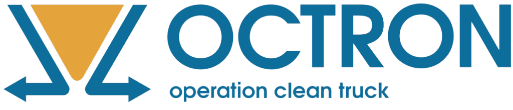 OCTRON logo, Blowing off pellets on trucks, CYAGO, Drying and blowing solutions